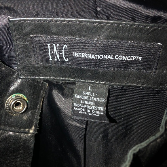 International Concepts Mens Leather jacket - Picture 2 of 3